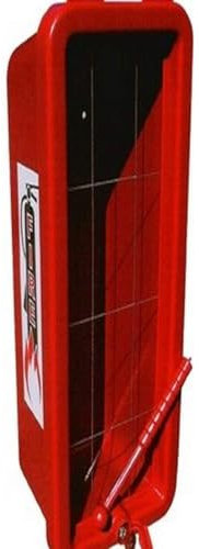 CATO 11051-H Feuerlöscher-Schrank aus Kunststoff, rot, für 4,5 kg Feuerlöscher, mit Hammer und Zylinderschloss