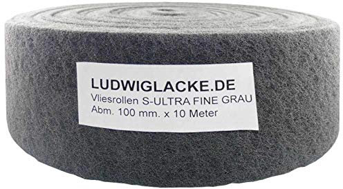 Ludwig Lacke Schleifvlies 1Rolle Grau 100mmx10m K1000