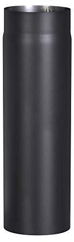 FireFix R150/5 Tuyau de cheminée Senotherm en Acier de 2 mm de diamètre-150 mm-Noir-500 mm, Noir