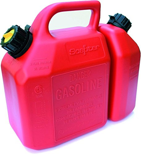 Scepter - Bidón de Gasolina y Aceite - 6L + 2,5L - Ideal para Transporte y Almacenamiento de Combustibles de Vehículos - Fabricado en Polietileno - Modelo B62