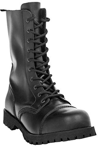 Boots & Braces - 10 Loch Stiefel Rangers Schwarz Größe 43 (UK9)