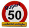 1 RIESENSCHILD SUPER ! 50 D: 50cm PAPPE 50.GEBURTSTAG