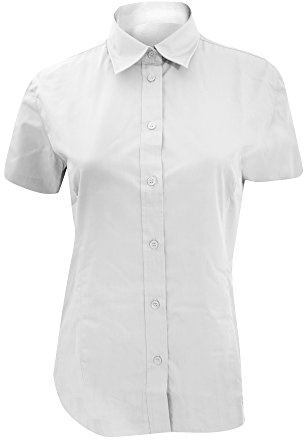 Kustom Kit Workforce Short Sleeve Shirt White Size 14 with Soft Fused Collar