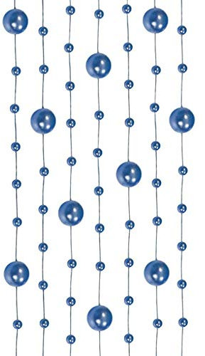 Perlengirlande dunkelblau blau 5 Stück á 1,3m Tischdeko Hochzeit Taufe Weihnachten