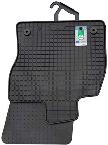 PETEX 84210 Gummimatten passend für Leon ab 11/2012-03/2020 5-Türer / Leon ST ab 11/2013-03/2020 Kombi Fußmatten schwarz 4-teilig
