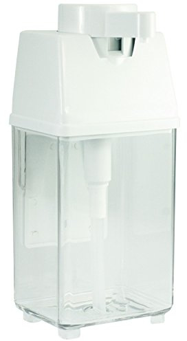 Dosierspender mit Pumpenkopf 500 ml mit Wandhalterung , Farben:Weiß