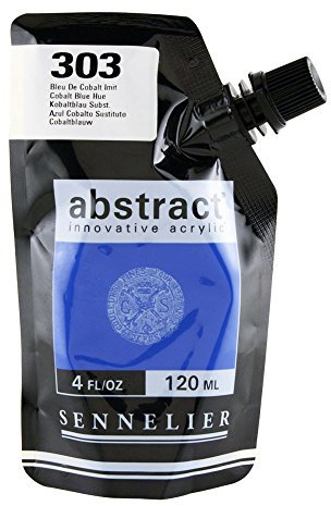 Sennelier : Pintura acrílica abstracta: 120 ml: satinado: tono azul cobalto