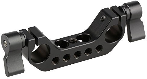 CAMVATE 15 mm Rod Clamp mit 1/4-20 Gewinde für DSLR-Kamera Rig Cage Grundplatte (Schwarz)