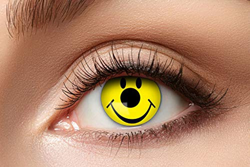 Eyecatcher 84063141-602 - Farbige Kontaktlinsen, 1 Paar, für 12 Monate, Gelb, Karneval, Fasching, Halloween