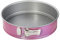 Zenker creative studio Springform Ø 26 cm, Backform mit Flachboden, runde Kuchenform mit Antihaftbeschichtung, kreatives Backen (Farbe: rosa, silber), Menge: 1 Stück