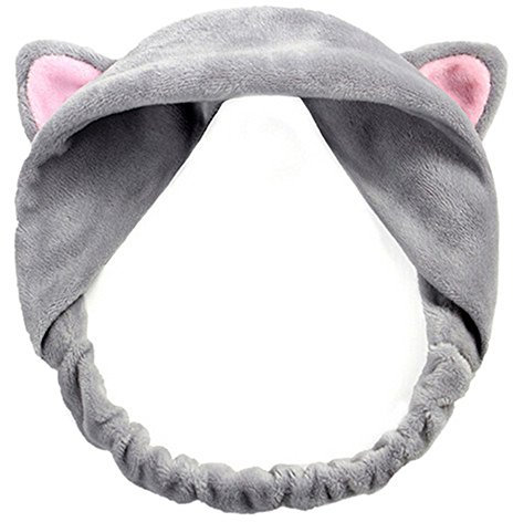 Serre-tête avec oreilles de chat mignonnes - Gris, gris, taille unique