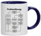Lustige Geschenkidee Bürohumor Büro Kaffeetasse 2-farbige Tasse Problemlösung, Größe: onesize,weiß/blau