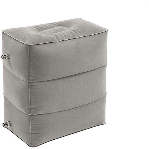 Oreiller de Voyage gonflables Repose-Pieds portatif Coussin Gonflable, pour Le Repos de Pied sur des Avions Parfait pour Voyager en Voiture, Train et Avion (Gris)