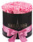 PARIS EN ROSE Rosenbox | mit 14 rosa Infinity Rosen Größe XL | konservierte ewige Rose | schwarze Box mit Schleife | 3 Jahre haltbar | Grußkarte