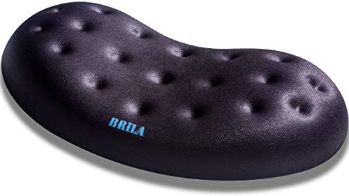 BRILA Upgraded Ergonomic Memory Foam Mouse Wrist Rest Support Pad Cushion for Computer, Laptop, Office Work, PC Gaming - Massage Holes Design - Wrist Pain Relief