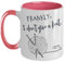 Frankly, I don't give a knit - knitting themed two-toned 11 oz coffee mug gift - knit happens but you don't have to care
