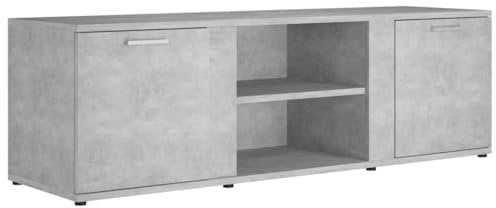 vidaXL TV Cabinet Easy to Clean Furniture Bedroom Living Room Hifi Sideboard Media Stand Storage Unit Concrete Grey Engineered Wood