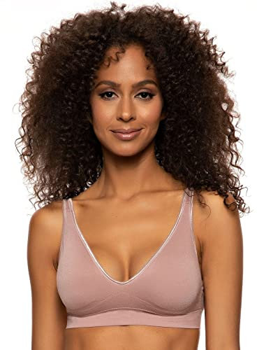 Felina | Seamless Wire-Free Bra | Comfort | Support | Shape (Medium, Rose Tan)