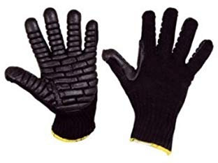 Guantes de trabajo antivibración para martillo neumático color negro talla 9