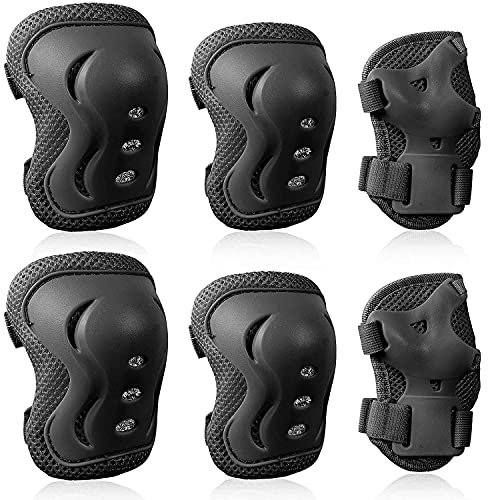 WeLLIFE Set Protezioni per Bambini Kit Ginocchiere Gomitiere e Polsi dai 3 ai 16 anni con varie taglie adatto per Pattini, Bici, Skateboard