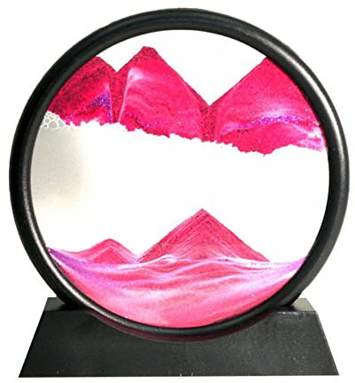 Sablier en verre décor à la maison décor (Color : A Pink, Size : 26X28 plastic stand)