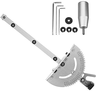 Mitre Gauge Table Saw,maxant Table Gauge 450mm Precision Miter Gauge with 60 Degree Angled Ends Router Table Saw Gauge Woodworking Tools DIY Accessiories for Table Saw,Band Saw,Router Table