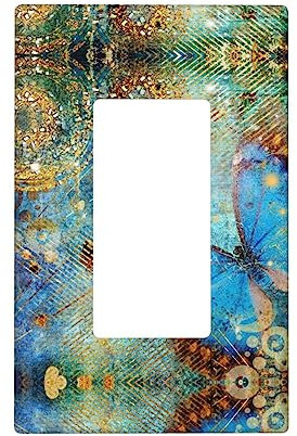 Bonito interruptor de luz retro de mariposa de óxido o placa de pared de toma de corriente, para interruptor de luz, atenuador, receptáculo