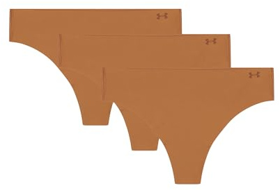 Under Armour Damen Women's Underwear Pure Stretch No Show Thong Pant, 3 Pack Solid Thong Panties (3er Pack)