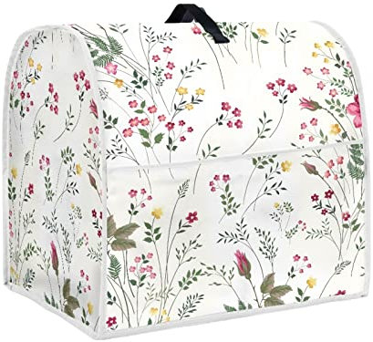 TOADDMOS Wild Floral Print Stand Mixer Cover with Pockets Dust Cover Kitchen Aid Mixer Cover Compatible with 6-8 Quarts,Kitchen Aid Mixer Accessories