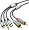 Cavo RCA per telefono, cavo da 2 RCA a jack da 3,5 Cavo audio da USB tipo C a 2 RCA (cavo 3 in 1 RCA) per telefono Tablet PC Lettore MP3, Pod, amplificatore, altoparlante compatibile con Lightning