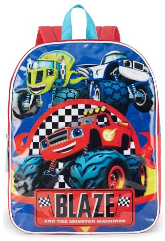 Nickelodeon Rucksack für Kinder, 15 Jahre, Büchertasche für Jungen, gepolsterte Gurte und großes Reißverschlussfach, Blaze Red, 15 Inch, Modern