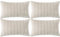 Ci & Ci 4er Set Deko Kissenbezug 30x50 cm, Hellgrau Kordsamt Kissen Sofakissen Dekokissen Zierkissen, Flauschig Kissenbezüge Kissenhülle für Sofa Couch