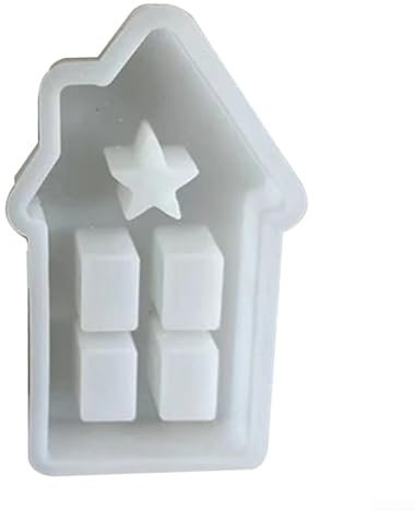 Star Chimney House Ornament Silikonform, Silikonformen für Stern Herz Haus Skulpturen Erstellen Sie mit Vertrauen (M)