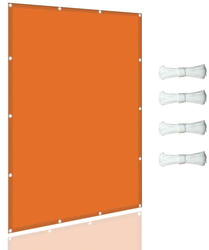Toldo Vela Rectangular 2.5 x 3 m Vela de Sombra Rectangular Durable Protección Solar Antracita protección UV para Jardín, Terraza, Camping, Naranja