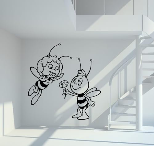 mein-motiv.com Wandtattoo Biene Maja und Willi Größe XL - ca. 122cm x 115cm