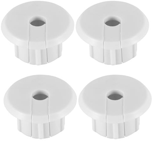 4 Pezzi di Kit di Instradamento Cavi per Starlink, Passacavo a Muro in Plastica per Adattatore per Cavo Boccole Passacavi per Foro nel Muro da 2,54 cm e Foro per il Cavo del Mobile (Bianco)
