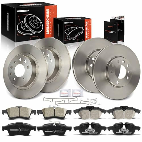 Frankberg Bremsensatz inkl. 4x Bremsscheiben + 8x Bremsbeläge Vorne Hinten Kompatibel mit Signum Z03 Vectra C CC Z02 Vectra C CaR.A.Van Z02 Replace# 13322091, 93183140