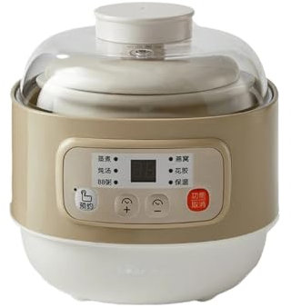Taza de guiso eléctrica, olla de cocción lenta de cerámica, cazuela de sopa, olla for gachas, olla arrocera eléctrica