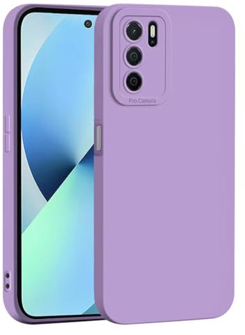 SEAHAI Case for OPPO A16 / OPPO A16s / OPPO A54s, Ultra Thin Premium Soft Silicone Phone Cover with Thickened Camera Protection Design, Shockproof TPU Bumper Fashion Case Cover - Purple