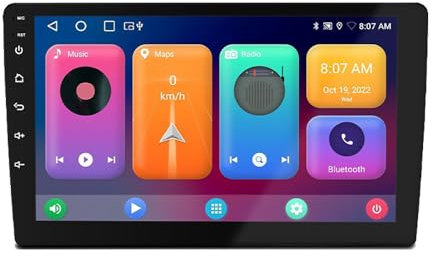 GPS Navi Navigationsgerät für Auto LKW PKW,Carplay Android Auto,Touch-Autoradio unterstützt die hintere Kamera, Wireless, Bluetooth, Mirror Link, FM(Typ B)