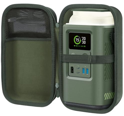 Lebakort Storage Case Compatible with Anker 548 Power Bank Power Station 60,000mAh and PowerCore Reserve 192Wh (Green Case)