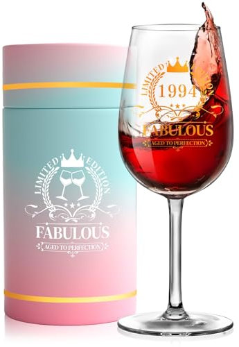 VOMEP 31TH Birthday Gifts for Women, Vintage 1994 Personalised 31th Wine Glass, 31 Years Old Birthday Decorations For Women, Funny 31 Bday Gifts Idea For Her Wife Friends Sister Mom-Turning 31 Present