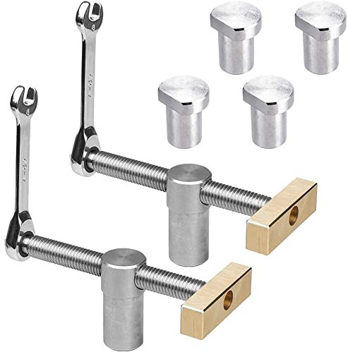 Yjijaiifd Woodworking Adjustable Desktop Clip with 4Pc 20mm Dog Holes Stop,Clip Clamp Fixture Vise Joinery Carpenter Tools