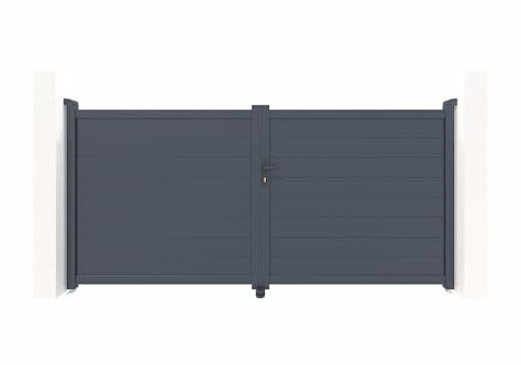 Casanoov Portail battant 3m EIGER H.140cm aluminium gris