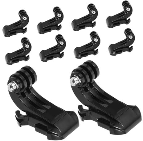 Artibetter 10Pcs Buckle Mount Adapter for Action Cameras Phone Clamp Vertical J-Hooks and Long Thumb Screws Secure Attachment for Dual Shooting Easy Setup for Sports and Outdoor Use