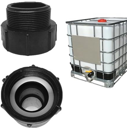 Kioriur Connettore Serbatoio IBC - Adattatore Filettatura Fine Ingrosso Ib - IBC Tote Valve Adapter Corsa Thread Fine Thread, Tote Barrel Accessori