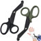 Lot De 2 Ciseaux Medical,Ciseaux Jesco,Ciseaux Médicaux, Ciseaux De Traumatologie, Ciseaux À Bandage, 15 cm Bent Stealth Pour Infirmières, Étudiants En Médecine, Salles D'urgence (Noir Et Vert)