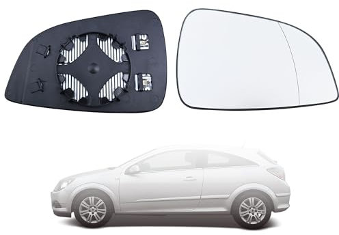 Hebstw Spiegelglas Ersatz für Opel Astra H/GTC 2009-2013, Ersatz Spiegelglas Heizbar, Spiegelglas Außenspiegel Glas, Beheizbar Rückspiegelglas (Rechts)
