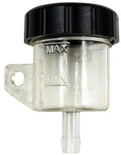 FUYRHP Ölbehälter Fluid Cap Universal Motorrad Vorderradbremsflüssigkeitsbehälter Push-Up-Kupplungsbehälter Ölflüssigkeitsbecher Geteilter Öltopf Obere Pumpe Transparenter Ölbecher
