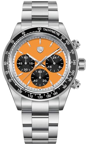 TAYSHILEY RollsTimi RT7931 Herren-Armbanduhr, Quarz, Herren-Chronograph, Edelstahl, Sportuhren für Herren, wasserdicht, japanisches VK63-Quarzwerk, synthetisches Saphirglas, 40 mm Zifferblatt,